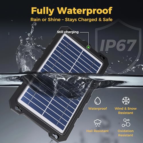 SUNAPEX 8W 12V Solar Car Battery Trickle Charger & Maintainer | Waterproof Portable Solar Panel Kit | Prevents Overcharging with Smart Controller | Fits 12V Batteries for Boats, RVs & More - size: 8W