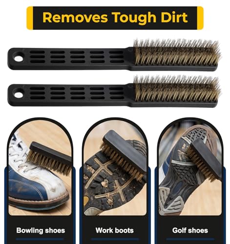 2 Pcs Bowling Shoe Brush for Bottom, Portable Bowling Shoe Cleaner Brush, Soft Bristles for Effective Slide Maintenance, Cleaning Tool for Bowling Alley, Training and Daily Shoe Care
