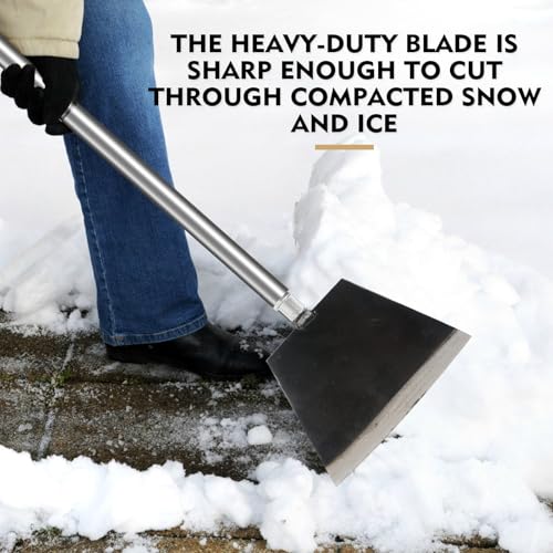 Garden Shovel, Floor Cleaning Scraper Tool, Snow Shovel Ice Scraper | 47 inch Weed Removal Tool with 3 Sections Long Handle for Moss,Sidewalks, Driveway Yard Working - Heavy Duty