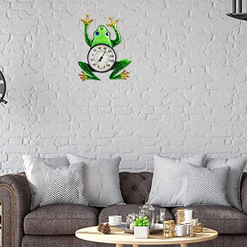 Outdoor Thermometer, Frog Wall Thermometer for Patio Yard Garden | No Battery Needed, Waterproof, Indoor and Outdoor, Easy to Read, Gifts Idea - color: Frog