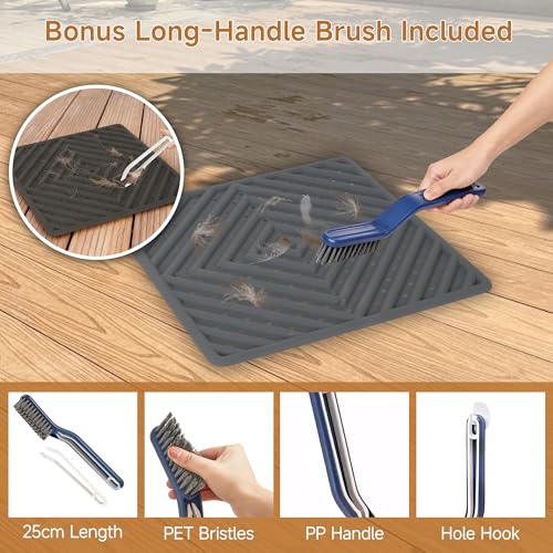 Skimzy Chicken Nesting Pads 4 Pack, Washable Silicone Nest Box Liners, Non Slip Egg Laying Mats, Easy to Clean Coop Pads, Trim to Fit 12x12 Inch for Hens, Ducks & Backyard Chickens