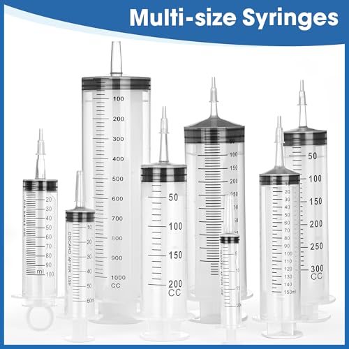 20mL Plastic Syringe for Liquid - 3 Pack Large Syringes with Adapter | Individually Wrapped for Scientific Labs, Feeding, Oil Filling - style: 20mL
