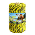 Electric Fence Wire 656 Feet 200 Meters Electric Fencing Poly Wire Rope Line with Reliable Conductivity and Rust Resistance, UV Resistant 1/8inch Diameter - Yellow Black - color: Yellow & Black, size: 1/8 x 656FT