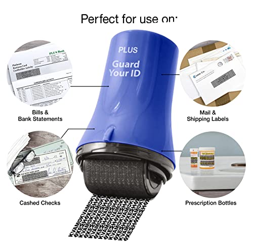 Guard Your ID Wide Identity Theft Protection Roller Stamp for Mail, Blue - color: Blue, size: Wide