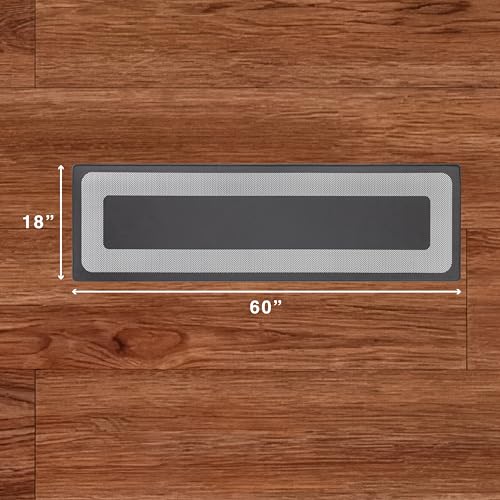Chef Gear Hettie Anti Fatigue Cushioned Kitchen Mat 18"x60" Black - color: Black, size: 60"L x 18"W x 0.3"Th