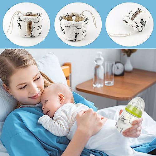 Baby Bottle Sleeve Infant Milk Bottle Pouch Thermal Cover Washable Anti Drop Baby Feeding Bottle Holder Glass Nursery Bottles Insulator Cover (Small,for 150ml bottles)