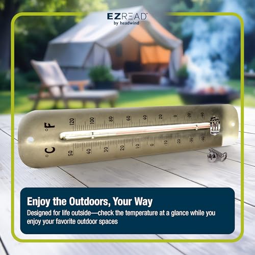 Headwind Consumer Products 840-0063 Metal Thermometer Satin Nickel, 12" - color: SATIN NICKEL