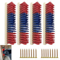 4 Pack Livestock Scratching Brushes Goat Scratcher Brush with 20 Screws,Goat Grooming & Massage Scratch Brushes for Goat Horse Cow Sheep Pig,Goat Supplies,Goat Toys(Red)