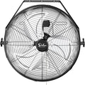 Simple Deluxe 20 Inch Industrial Wall Mount Fan, 4650 CFM 3 Speed Metal Fan for Warehouse, Greenhouse, Workshop, Patio, Factory and Basement, Black - size: 20 Inch-NEW-V1, style: 1 Pack