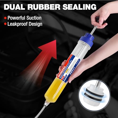 WORKPRO 500CC Manual Fluid Extractor | Multi-Purpose Oil Syringe, Oil Suction Pump, Manual Extraction and Filling Pump, Automotive Oil Syringe - size: 500cc