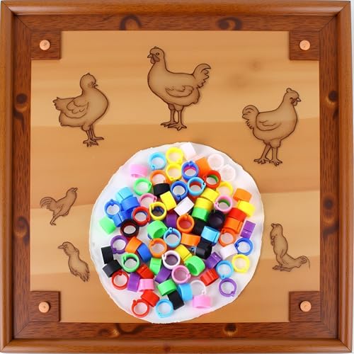 100 Pcs Multicolor 8mm Poultry Leg Rings, 10 Colors Poultry Foot Bird Identification Leg Bands Clip-on Rings for Birds, Ducks and Chickens
