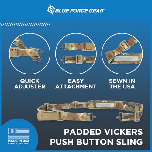 Blue Force Gear Vickers Padded Sling with Push Button QD Swivels - style: Multicam Camo