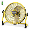 10'' Battery Operated Fan, Rechargeable Cordless Floor Fan, 6~40H Long Lasting Outdoor Camping Fan, 360° Tilt, Wireless, Quiet, USB Phone Charge, for Home Patio Gym Greenhouse Gazebo Outside - size: Yellow 10" Fan