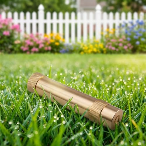 Wiseflow Brass Twist Hose Nozzle, High Pressure Adjustable Spray, 2 Rubber Washers, Heavy Duty Brass Garden Hose Nozzle for Watering Plants and Lawn, Car Washing, Patio and Pet