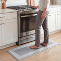 Chef Gear Hettie Anti Fatigue Cushioned Kitchen Mat 18"x48" Grey - color: Grey, size: 48"L x 18"W x 0.3"Th