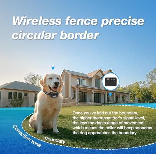 Electric Fence for 2 Dogs, Underground Dog Fence System | 2 Rechargeable Collars, Waterproof, for Small Medium and Large Dogs