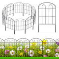 Decorative Garden Fence 24in x 30ft, Flower Bed Fencing Panels | 28 Pack,Iron Wire,RustProof,Animal Barrier - size: 30ft Arc