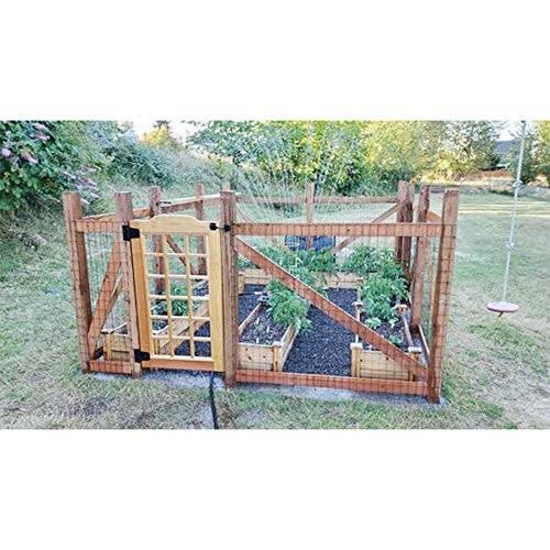 Self-Closing Gate Hardware Kit,1 Pack Self-locking Gate Latch and 2 Pack 3.5inch Heavy Duty Adjustable Spring Gate Square Barn Hinges,Black Finish Gate Hardware Set for Wood Vinyl Fence Gate Shed Door