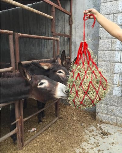 3PCS Hay Net for Horses, Slow Feed Hay Bag, Hanging Hay Feeder for Horses, Goats, Sheep