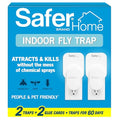 Safer Home Flying Insect Trap, Plug-in Fruit Fly Trap for Indoors, 2-Pack | Flying Insect, Moth, & Gnat Trap, Fruit Fly Killer, Fly Catcher, 24/7 Catch, Chemical-Free, 2 Traps + 2 Glue Cards, SH502-2SR - size: 2 Traps + 2 Glue Cards