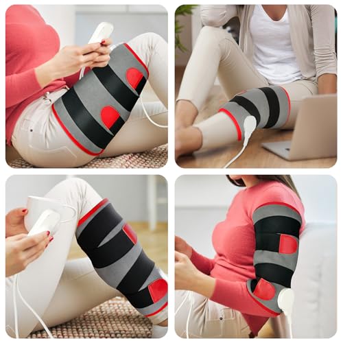 Comfytemp Leg Heating Pad, Wearable Heat Wrap for Knee/Thighs/Calf (S/M) | FSA Eligible HSA Approved Electric Heated Pad for Legs/Arm/Hamstring Soothing Warmth, Birthday Gifts for Women Man Mom Dad - size: Small