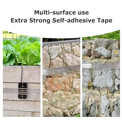 Slug Fence, Electric SnailStop Fence for Keep Snails Away from Raised Beds, Battery Power with Solar Panel, Animal and Environmentally Friendly