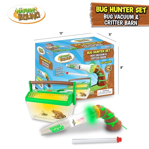 Nature Bound Bug Catcher Toy, Eco-Friendly Bug Vacuum, Catch and Release Indoor/Outdoor Play, Ages 3 to 12, Green, Complete Kit for Kids, Includes Capture Core with Magnification - style: New Style