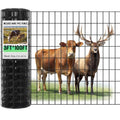 Gisafai 36in x 100ft Welded Wire Fence, 2 Inch x 4 Inch 16 Ga, Galvanized Metal Garden Fence Roll Wire Mesh Netting for Goat Deer Cattle Animal Enclosures and Yard Vegetable Plant Protection, Black | Metal Chicken Wire Fence, Hardware Cloth Wire Roll, Cag