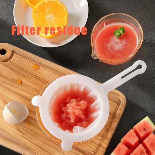 2 Pack 120 Micron Fine Mesh Strainer, Nylon and Plastic Fine Mesh Sieve for Coffee Tea Juice Broth - Reusable Easy Clean, Dishwasher Safe, Small Kitchen Strainers Set