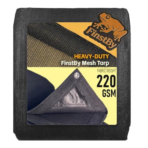 70% Black Shade Cloth 6.5x10 ftHeavy Duty Mesh Tarp with Grommets Weather-Resistant Sun Shade Netting for Dump Trucks Pergola Greenhouse Chicken Coop Patio Plants Growing Outdoor Protection - size: 6.5x10 ft