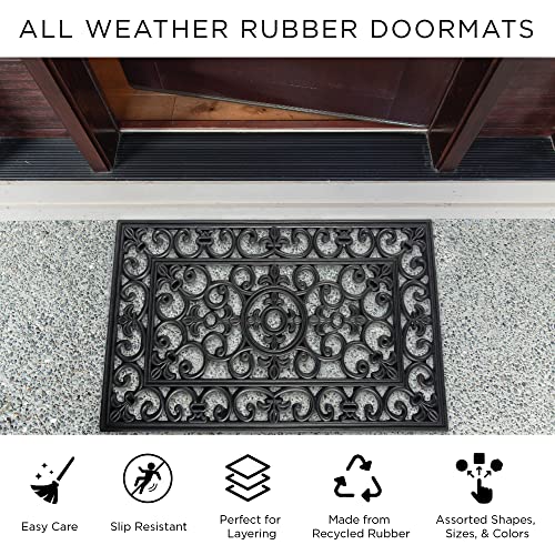 DII Rubber Doormats Collection All Weather, 18x30, Lattice - color: Lattice, size: 1'6" x 2'6" (Rectangular)