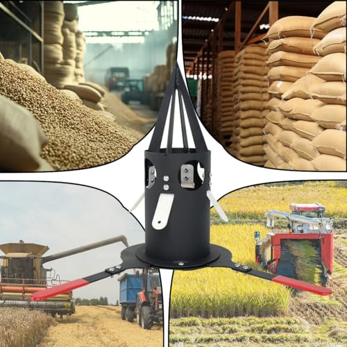 Big Bag Dispenser Bulk Bag Unloader – Heavy Duty Feed Unloader Tool for Animal Feed, Grain, Fertilizer – Rust-Resistant, Portable for Farm, Warehouse, Home Use (Black) - color: Black