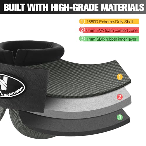Horse Bell Boots for Outdoor Sports(Charcoal Grey, L) | Comfortable fit, prevents sprains, convenient hook and loop design, durable outdoor protection - color: Charcoal Grey, size: L
