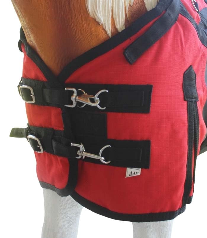 Challenger 1200D Miniature Weanling Donkey Pony Horse Foal Winter Blanket 51975RD - color: Red Black Wave, size: 36 Inches