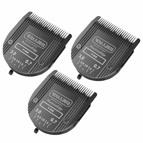 3 Pack 5-in-1 Replacement Clipper Blade, Detachable & Adjustable Dog Grooming Blade Compatible with Wahl Arco, Bravura, Chromado, Creativa, Figura, Motion & SuperGroom (Black) - color: Black, size: 3 Pack