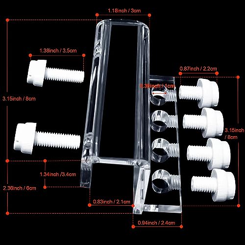 Aquarium dosing pump tubing holder Fixture,Dosing tubing holder for aquarium air pump accesories，Acrylic dosing container tube fixture holder for dosing pump（1 or 2 Pieces Pack） (1 Pieces Pack)