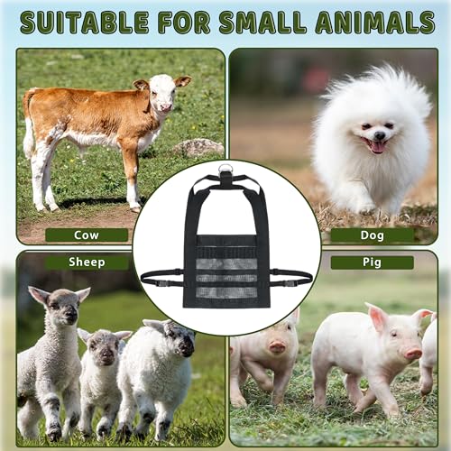 1PC Calf Sling for Weighing Animals 60LB Assist Hanging Weight Scale Newborn Livestock Sling with Straps for Baby Calf Lamb Alpaca Dog Alpacas