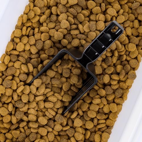 IRIS USA Dog Food Storage Container, Up to 40 lbs, Dark Gray, Made in USA | Includes 2-Cup Scoop & Wheels, Airtight Seal, BPA-Free, Bird Seed, Cat food, Cat Litter, Treats, Keeps Kibble Fresh - color: Dark Gray, size: 40 lbs
