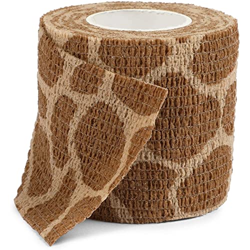 Zodaca Vet Wrap Rolls - Pet & Dog First Aid Tape - Self-Adherent Support Bandage Wrap - Animal Print Bandages - 6 Rolls, 2 in x 15 ft