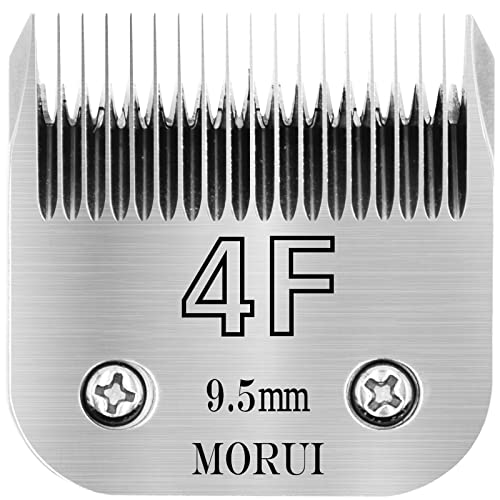 4F Cut Length 3/8"(9.5mm) Detachable Pet Dog Clipper Blades UltraEdge Series Clipper Blades for Dog Grooming Compatible with Most Andis,Oster A5 Wahl KM Series Clippers - size: 4F 9.5mm