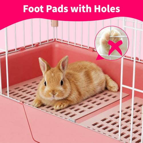 STILLCOVE 2-Tier Rabbit Cage: Small Animal Pets Enclosure with Water Bottle | Hay Feeder, Liner, Dustpan & Brush Set, Guinea Pig Hamster Bunny Hutch, Small Pet Habitat for Ferret Chinchilla Rodent Indoor - size: 28.3"L x 18.5"W x 27.2"H