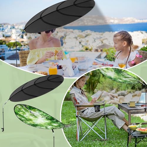 Large Adjustable Office Cubicle and Desk Shade,51'' Portable Cubicle Light Shade with Clamp Foldable Rotatable Canopy Blocks Light or Disturbance for Working Accessories(Forest) - style: Forest