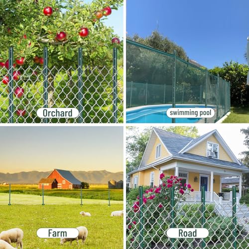 10-Pack 3 Feet Heavy-Duty Metal U Fence Posts for Wire Fencing | No-Dig Design · Powder-Coated Steel · For Garden, Yard & Animal Barrier - size: 3 Feet