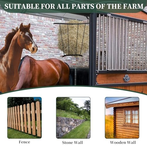 Hay Feeder Blanket Holder,23.3 x 13.2 x 21.7In Corner Wall Hay Rack,Metal Hay Feeder for Horses,Goats,Sheep Farm Indoor and Outdoor Use