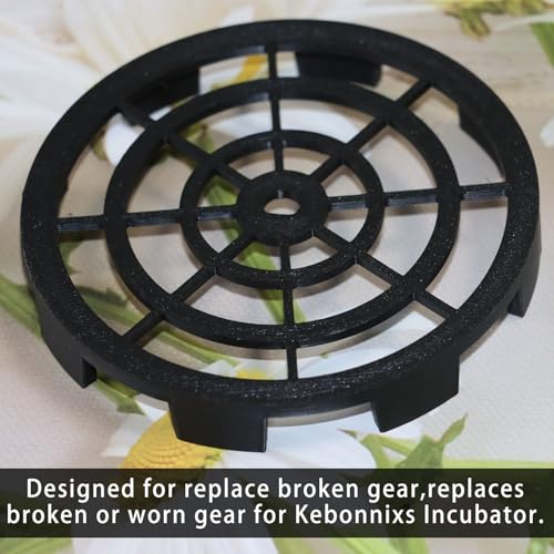 PIAOLGYI Replacement Drive Gear for Kebonnixs Incubator,Turner Adapter for Kebonnix Egg(Black)