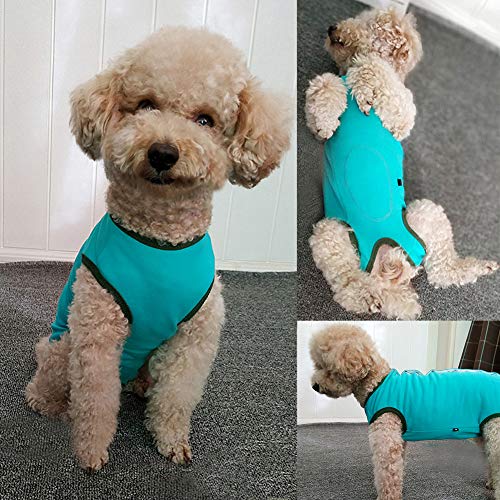 Dog’s Recovery Suit Post Surgery Shirt for Puppy, Wound Protective Clothes for Little Animals(Blue-xs) - color: blue, size: X-Small