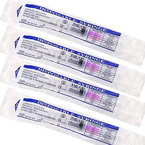 25 Pack 3ml 18Ga Lab Syringe Tools with Measurement, Individually Packed - style: 25 pack - 3ml 18 gauge
