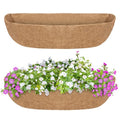 GreatBuddy 2 Pcs Coco Liners for Planters 30 Inch, Sturdy Window Box Liners, Perfect Planter Liners Replacement for The Old, 100% Natural, Easy to Straighten Out - size: 30 inch