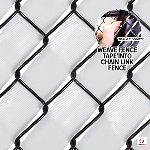 Chain Link Fence Privacy Tape 250 ft (40 SqFt) (Arctic White) | Gardening, Outdoor Wall, Balcony, Patio, Yard, Injury Prevention, Safety Fence Cover for Dog, Other Pet Hedge Slats - color: Arctic White