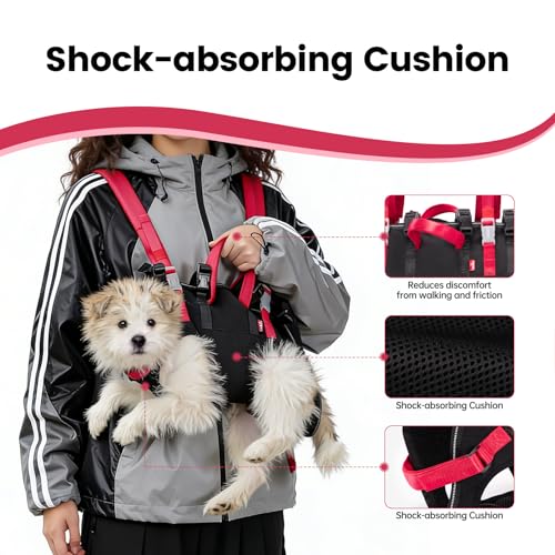 Wakytu Dog Emergency Rescue Sling - Lightweight Packable Lift Harness | with Handle - Safe Transport for Small Medium Dogs - Ideal for Hiking Skiing（8.5-17.5lbs） - size: M（8.5-17.5lbs）